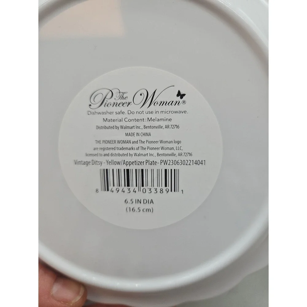 Pioneer Woman‎ Melamine Appetizer Dessert Plates Multiple Patters Set Of 4